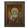 Бурштинова ікона Свята мучениця Кіріена 20x30 см
