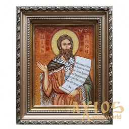 Бурштинова ікона Святий пророк Ілля 20x30 см - фото