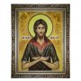 Бурштинова ікона Святий Олексій 20x30 см