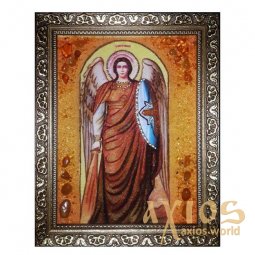 Бурштинова ікона Святий Архангел Михаїл 20x30 см - фото