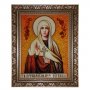 Бурштинова ікона Свята мучениця Євгена 20x30 см