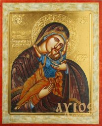 Ікона Пресвята Богородиця Звеселення Немовляти 30х37,5 см - фото