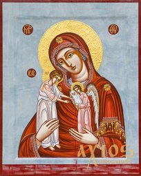 Ікона Пресвята Богородиця Скорботна про немовлят, у лоні убієнних 30х37,5 см - фото