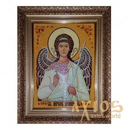 Янтарна ікона Святої Ангел Хранитель 15x20 см - фото