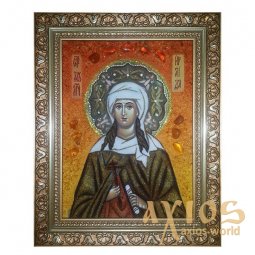 Янтарна ікона Свята мучениця Іраїда (Раїса) 15x20 см - фото