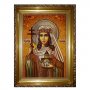 Янтарна ікона Свята благовірна Тамара Цариця Грузинська 15x20 см