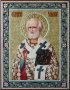 Писана Ікона Святий Миколай Чудотворець 31х24 см (вільха, різьблення, золото, живопис)