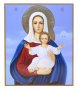 Писана ікона Леушінского Божа Матір 20х24 см