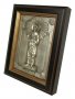 Ікона в металі Петро, ​​сріблення, рамка з дерева, 9х11 см