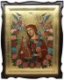 Писана ікона Богородиці, нев`янучий колір, інкрустоване каміння, 41х51 см (розмір з кіотом)