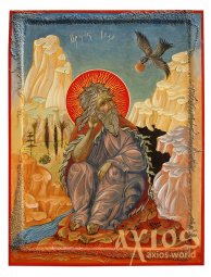 Святий пророк Ілля. Ікона писана на камені, 39х30 см - фото