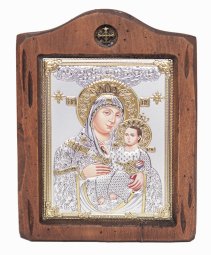 Ікона Божа Матір Віфлеємська, Італійський оклад №2, 13х17 см, дерево вільха - фото