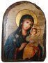 Ікона під старовину Пресвята Богородиця Нев&#39;янучий Цвіт 17х23 см арка