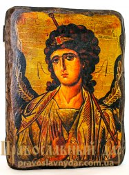 Ікона під старовину Святий Архангел Гавриїл 7x9 см - фото