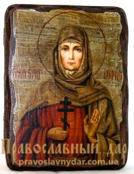 Ікона під старовину Свята мучениця Софія 7x9 см - фото