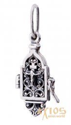 Підвіска «Мощевик», срібло 925, з чорнінням, 35х10 см, О 131508 - фото