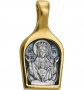 Образ Божої Матері «Невипивана чаша» з чорнінням, срібло 925 позолотою