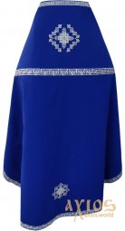 Ієрейське вбрання синього кольору, вишивка на габардині - фото