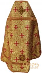 Облачення ієрейське, грецька тканина червоного кольоре - фото