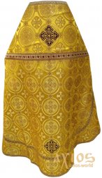 Облачення ієрея, жовта парча, тканина "київський хрест" - фото