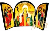Ікона під старовину Свята благовірна Тамара Цариця Грузинська Складення потрійний 14x10 см