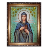 Янтарная икона Святая Анастасия Узорешительница 80x120 см