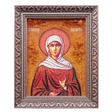 Янтарна ікона Свята Праведна Єлизавета 15x20 см
