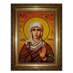Янтарна ікона Свята мучениця Галина 60x80 см Янтарна ікона Свята мучениця Галина 60x80 см - фото