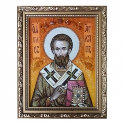 Янтарна ікона Святитель Архип 30x40 см - фото