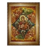 Янтарна ікона Пресвята Богородиця Неопалима Купина 15x20 см