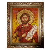 Янтарна ікона Святий мученик Назарій Римлянин 30x40 см