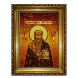 Янтарна ікона Блаженний Ієронім 60x80 см - фото