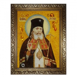Янтарна ікона Святитель і Цілитель Лука Кримський 40x60 см Янтарна ікона Святитель і Цілитель Лука Кримський 40x60 см - фото