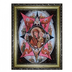Янтарна ікона Пресвята Богородиця Неопалима Купина 30x40 см - фото