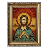 Янтарна ікона Святої Святий Олексій 15x20 см
