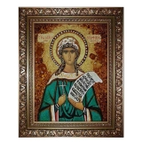 Янтарна ікона Свята Серафима Римська 30x40 см