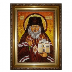 Янтарна ікона Святої Архієпископ Сан-Францисский і Шанхайський Іоанн 15x20 см - фото