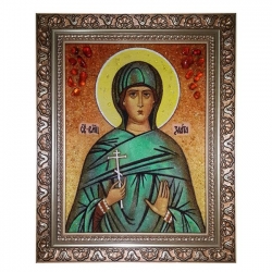 Янтарна ікона Свята великомучениця Злата 40x60 см Янтарна ікона Свята великомучениця Злата 40x60 см - фото