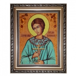 Янтарная икона Святой праведный Артемий 80x120 см Янтарная икона Святой праведный Артемий 80x120 см - фото