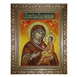 Янтарна ікона Пресвята Богородиця Лідська 30x40 см - фото