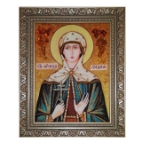 Янтарна ікона Свята мучениця Лідія 30x40 см