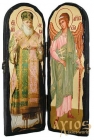 Ікона під старовину Святитель Лука Кримський і Святий Ангел Хранитель Складення подвійний 10x30 см