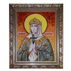 Янтарна ікона Свята рівноапостольна княгиня Ольга 15x20 см Янтарна ікона Свята рівноапостольна княгиня Ольга 15x20 см - фото