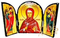 Ікона під старовину Свята преподобномучениці Варвара Складення потрійний 14x10 см Ікона під старовину Свята преподобномучениці Варвара Складення потрійний 14x10 см - фото