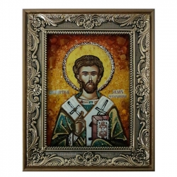 Янтарна ікона Святої Праведний Лазар 30x40 см - фото