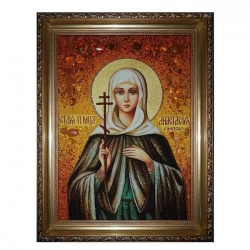 Янтарна ікона Свята мучениця Анастасія Римська 40x60 см Янтарна ікона Свята мучениця Анастасія Римська 40x60 см - фото