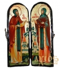 Ікона під старовину Святі благовірні Петро і Февронія Муромське Складення подвійний 10x30 см
