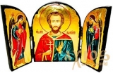 Ікона під старовину Святий мученик Валерій Мелітинському Складення потрійний 14x10 см