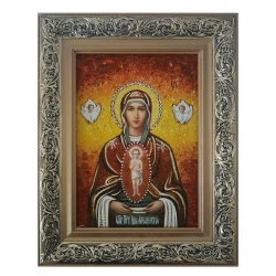 Янтарна ікона Пресвята Богородиця Албазінський 60x80 см - фото