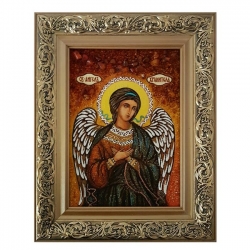 Янтарна ікона Святої Ангел Хранитель поясний 80x120 см - фото